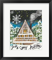 Framed Let's Stay Home A-Frame