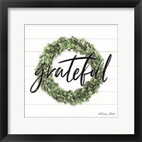 Framed Grateful Boxwood Wreath