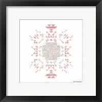 Framed 'Pink Aztec I' border=