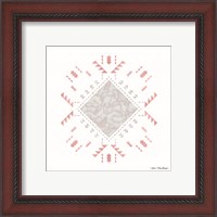 Framed 'Pink Aztec II' border=