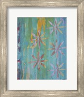 Framed 'Stained Glass Blooms II' border=