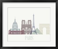 Framed Paris Skyline