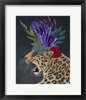 Framed 'Hot House Leopard 2' border=