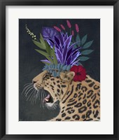 Framed 'Hot House Leopard 2' border=