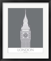 Framed London Big Ben Monochrome