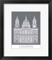 Framed 'London St Pauls Monochrome' border=