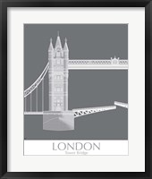 Framed London Tower Bridge Monochrome