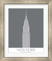 Framed 'New York Chrysler Building Monochrome' border=