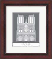 Framed 'Paris Notre Dame Monochrome' border=