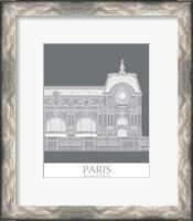 Framed 'Paris Musee Dorsay Monochrome' border=