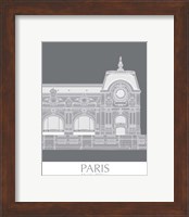 Framed 'Paris Musee Dorsay Monochrome' border=