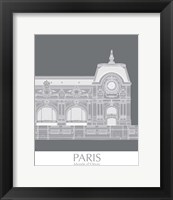 Framed 'Paris Musee Dorsay Monochrome' border=