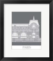 Framed 'Paris Musee Dorsay Monochrome' border=