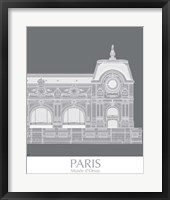 Paris Musee Dorsay Monochrome Framed Print