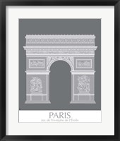 Framed Paris Arc De Triomph Monochrome