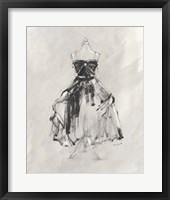 Black Evening Gown I Framed Print