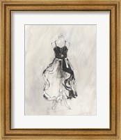 Framed 'Black Evening Gown II' border=