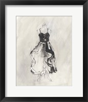 Framed 'Black Evening Gown II' border=