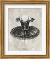 Framed 'Black Ballet Dress II' border=