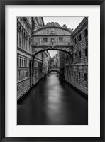 Framed B&W Bridge of Sighs