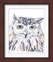 Framed 'Funky Owl Portrait III' border=