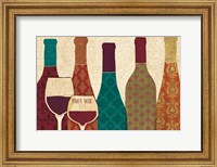 Framed Wine Collage I with Glassware