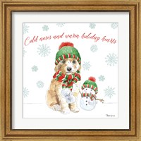 Framed 'Holiday Paws IV' border=