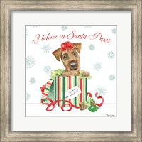 Framed 'Holiday Paws II' border=