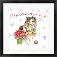 Holiday Paws III Framed Print