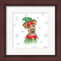 Framed 'Holiday Paws VII' border=