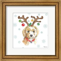 Framed 'Holiday Paws VI' border=