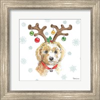 Framed 'Holiday Paws VI' border=