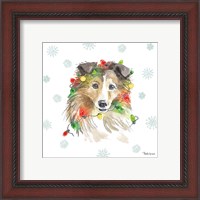 Framed 'Holiday Paws IX' border=