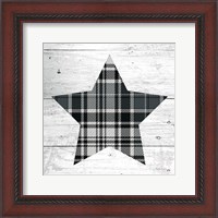 Framed 'Nordic Holiday XIII Plaid' border=