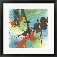 Graffiti Blue I Framed Print