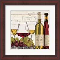 Framed 'Wine Tasting III' border=