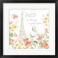 Framed 'Painting Paris III' border=