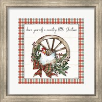 Framed 'Holiday on the Farm V Plaid' border=