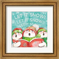 Framed 'Let it Snow VIII Eyes Open' border=