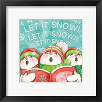 Framed 'Let it Snow VIII Eyes Open' border=