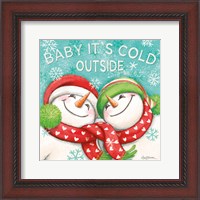 Framed 'Let it Snow VI Eyes Open' border=