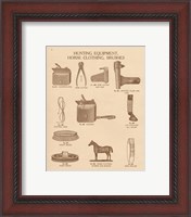 Framed 'Equine Riding Gear IV' border=