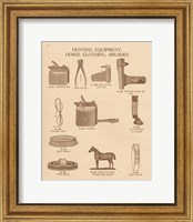 Framed 'Equine Riding Gear IV' border=