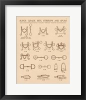 Equine Riding Gear I v2 Framed Print