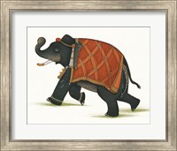 Framed 'India Elephant II Light Crop' border=