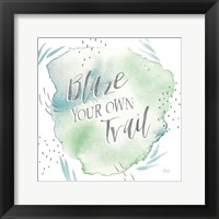 Wonderful World VII Blue Green Framed Print