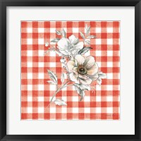 Sketchbook Garden VII Red Checker Framed Print