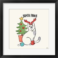 Santa Paws V Framed Print