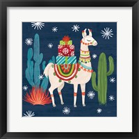 Framed Lovely Llamas II Christmas