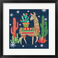 Framed Lovely Llamas III Christmas